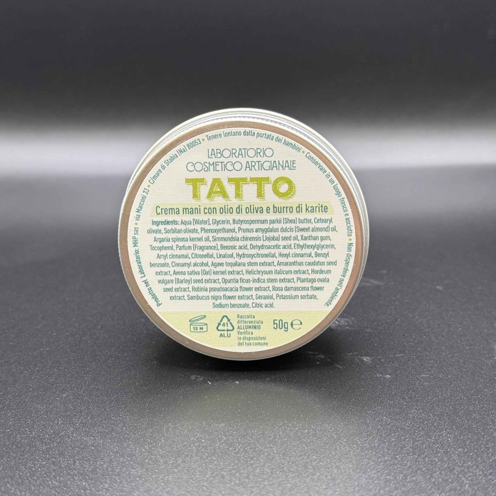 Crema mani con olio d’oliva e burro di Karite’