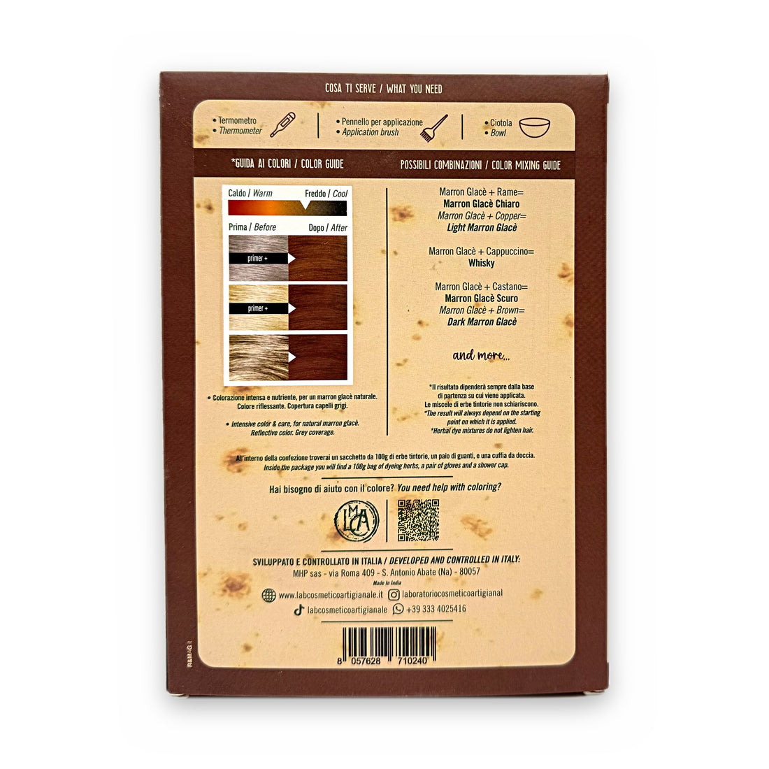 Miscela di Erbe Tintorie - Marron Glacè